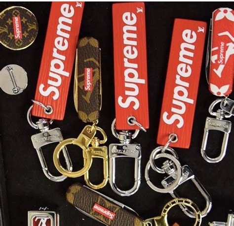 supreme lv keyring|supreme accessories keychain.